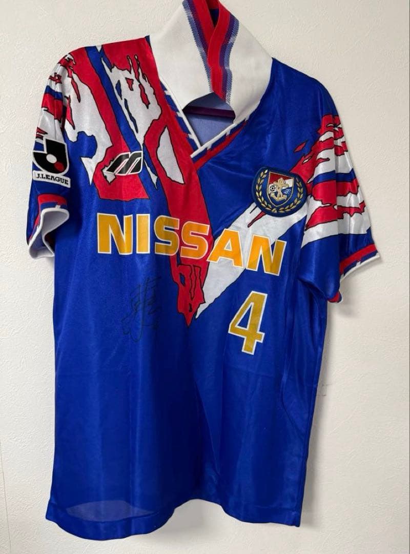 井原正巳サイン入りユニホーム　マリノス　1993-1994 ホーム 1992 ADIDAS 横浜マリノス ユニフォーム ホーム サイズL 井原正巳