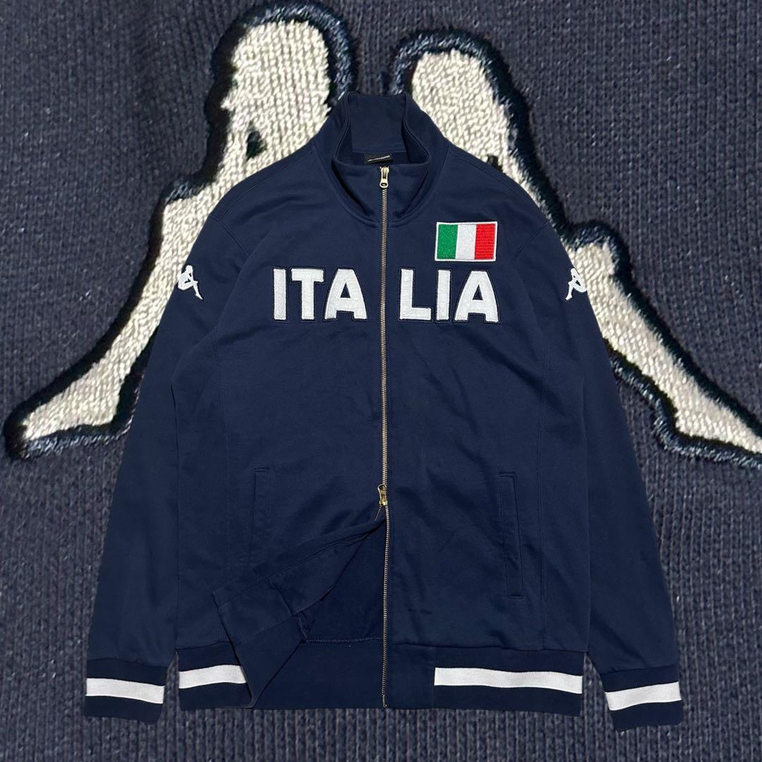 KAPPA イタリア代表 トラックジャケット スウェット生地 ネイビー