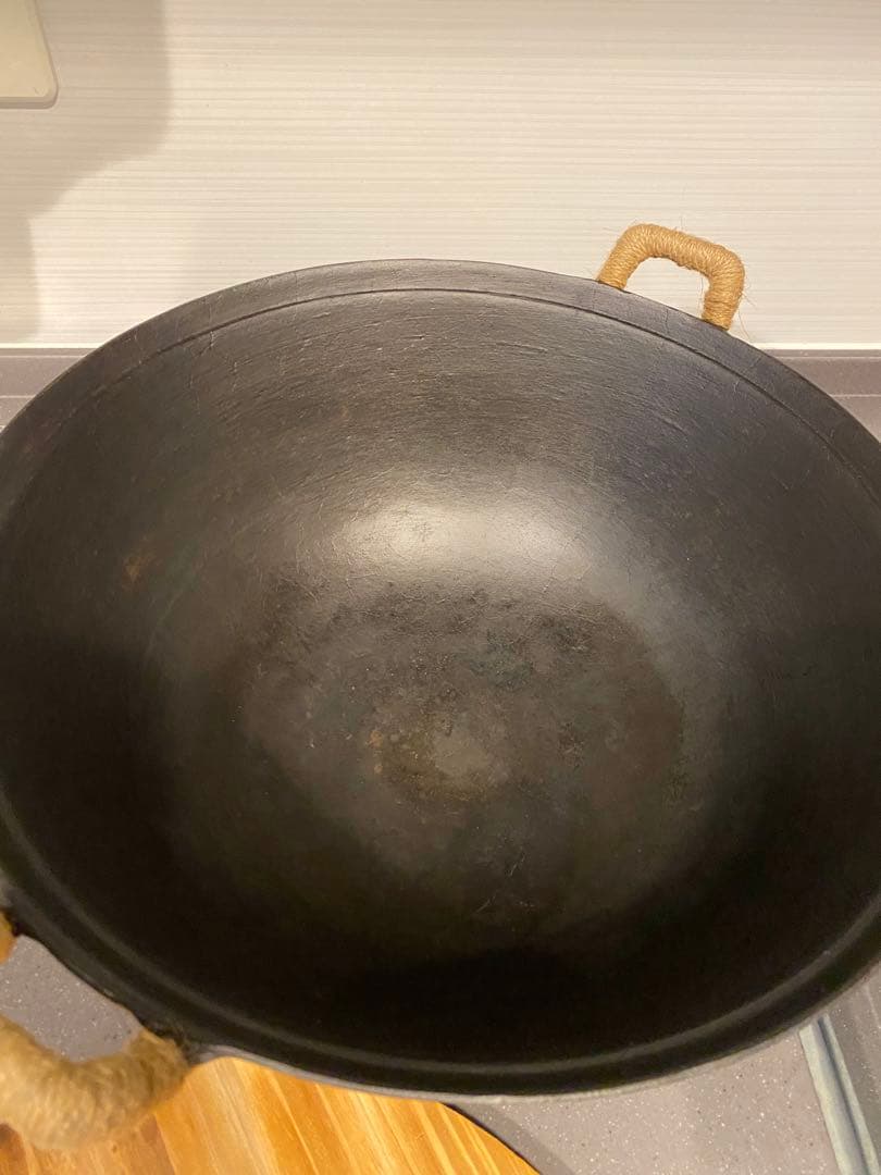 鉄製 中華鍋 直径34cm 杉蓋付き