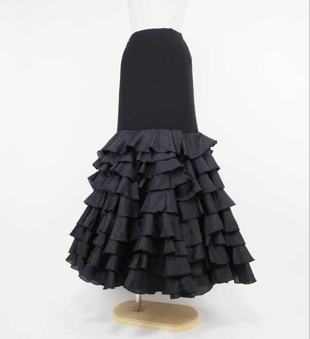 フラメンコ ファルダ ※訳あり 新品 黒 レッスンファルダ フラメンコ