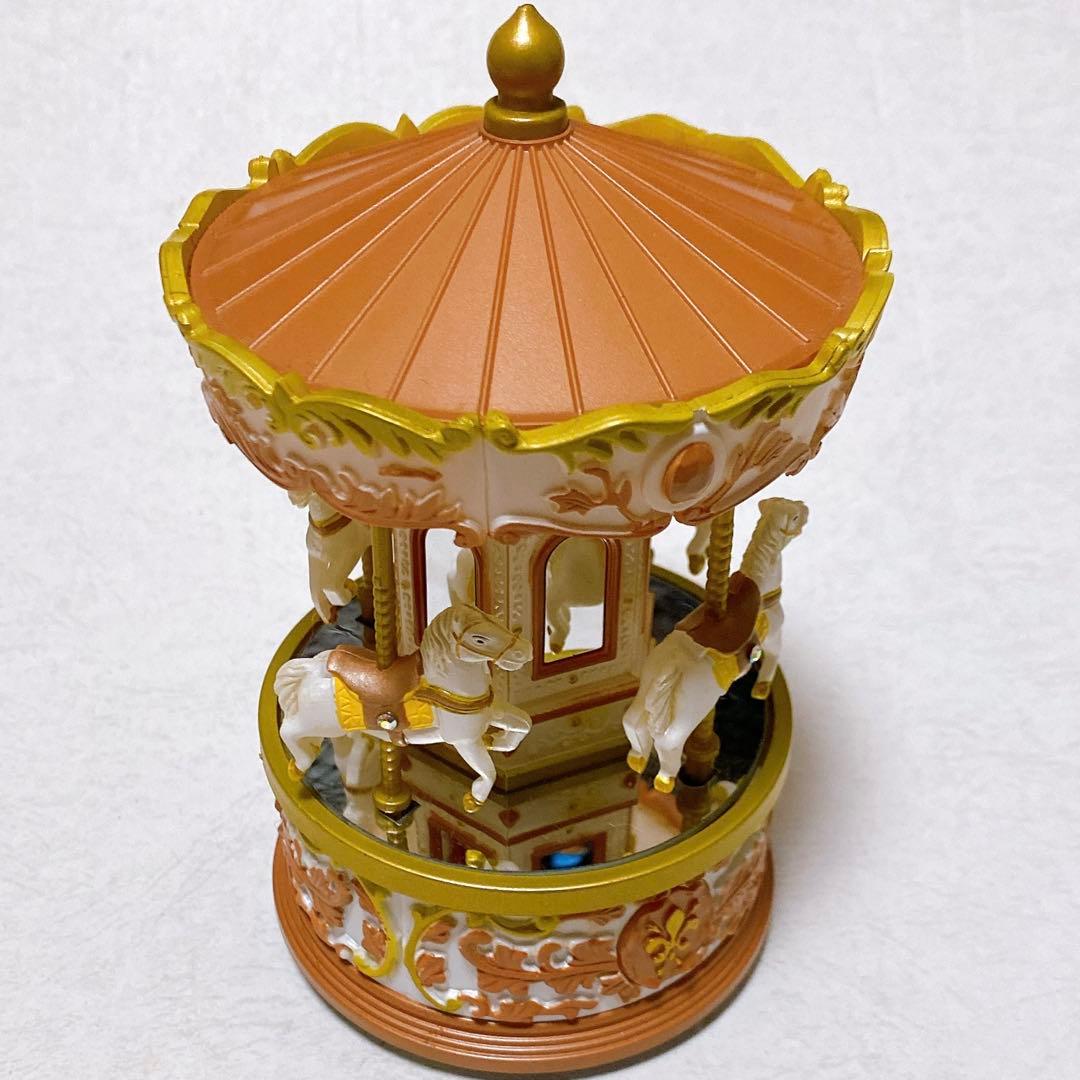 オルゴール メリーゴーランド SANKYO 回転木馬 美女と野獣 - メルカリ