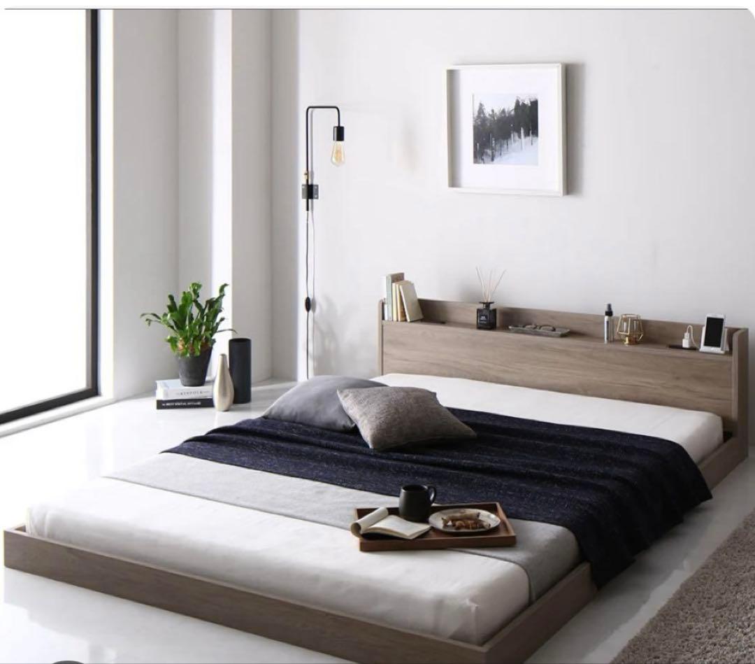 ゆきんこ様)RASIK棚付きすのこローベッド 『Etany エタニー』 棚付きすのこローベッド 『Etany エタニー』 /シンプルモダン