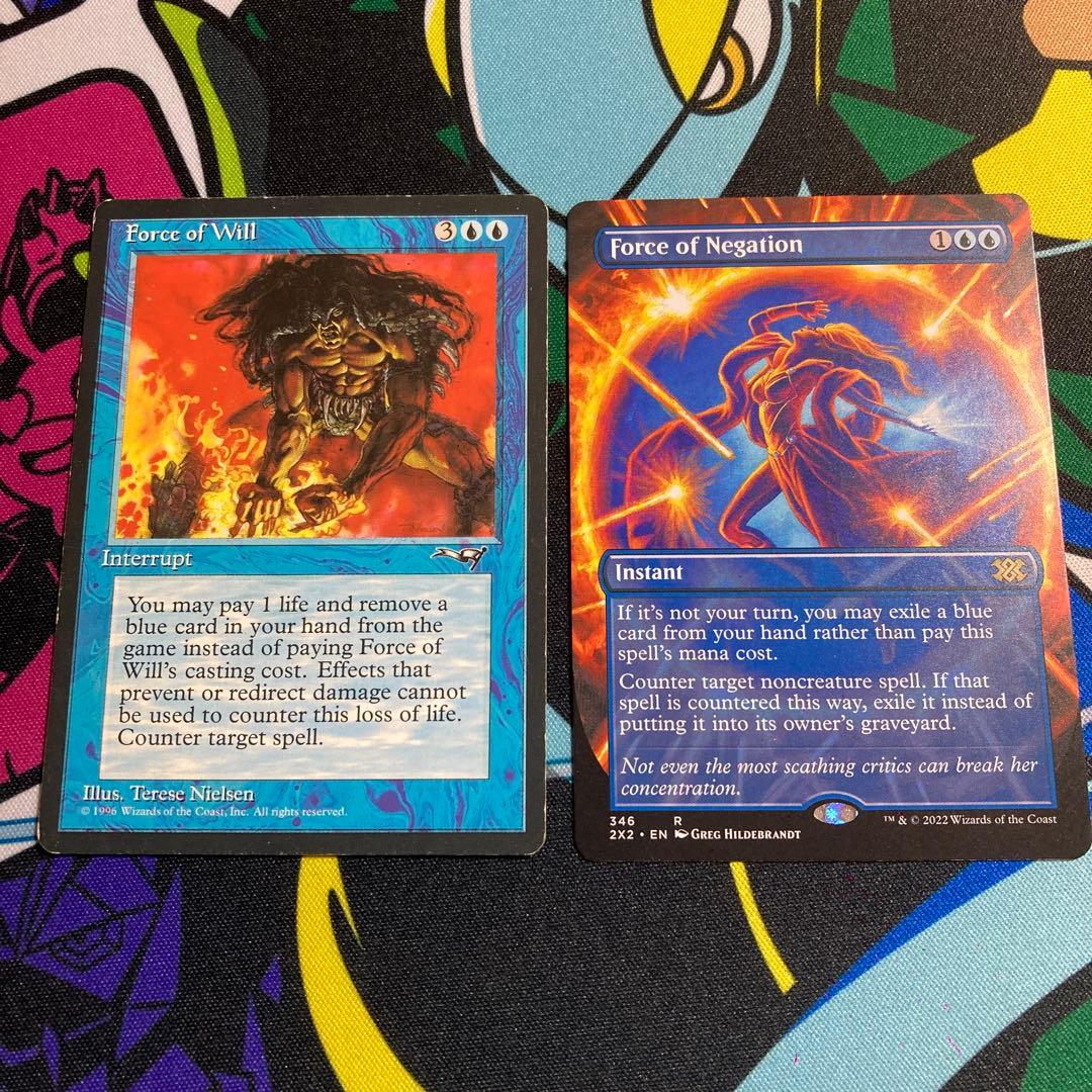 意志の力、否定の力　セット　MTG 英語版 EX+](フルアート)否定の力/Force of Negation《日本語》【2X2】