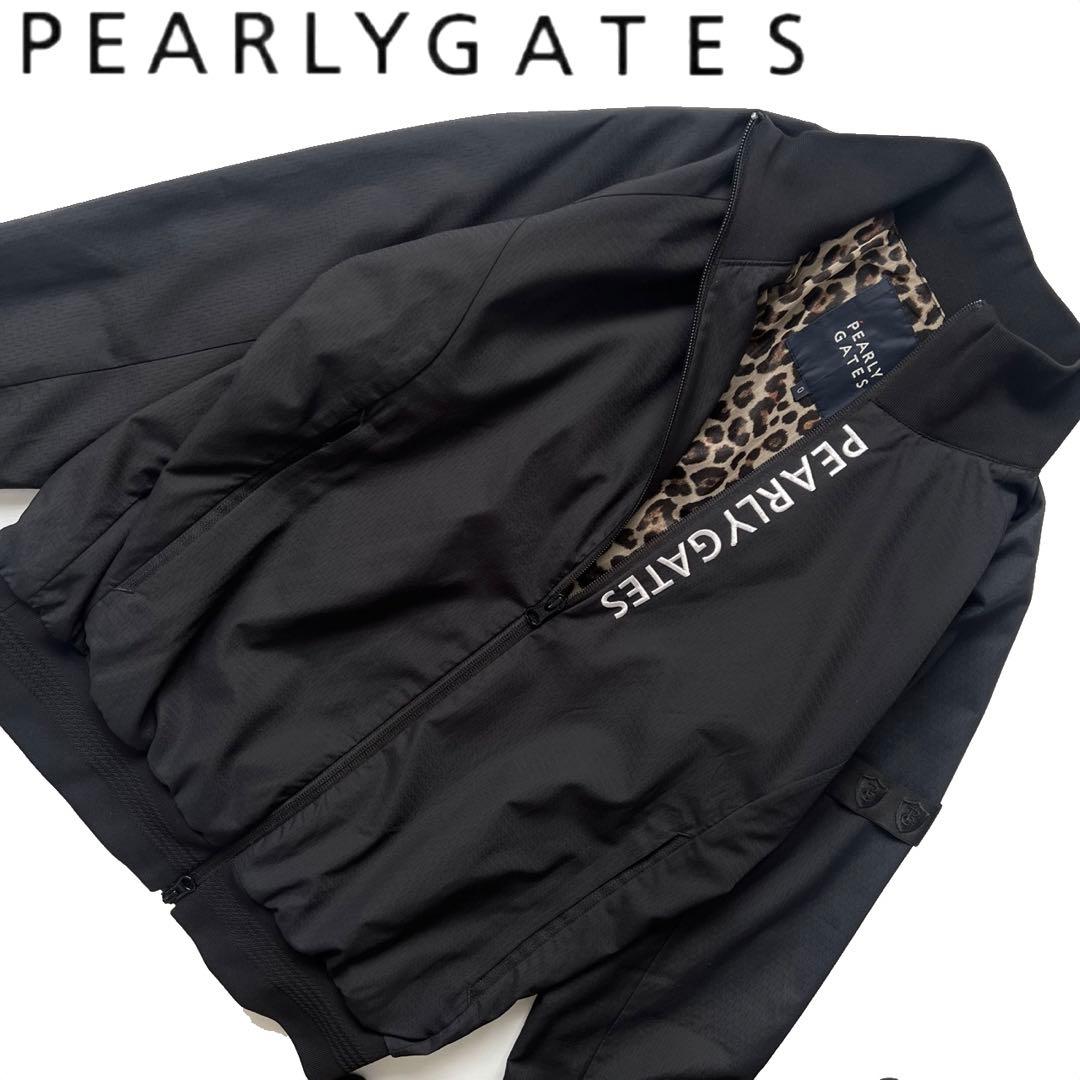 パーリーゲイツ 裏地レオパード ヒョウ柄 ナイロンジャケット ブルゾン