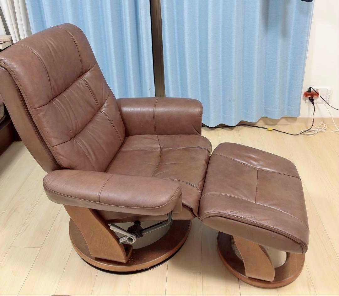 リクライニング／パーソナルチェア 電動リクライニングパーソナルチェア + テーブルセット 本革(一部合成