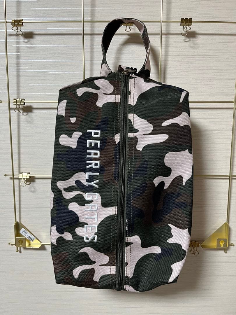 美品 PEARLY GATES パーリーゲイツ ゴルフ シューズケース カモフラ