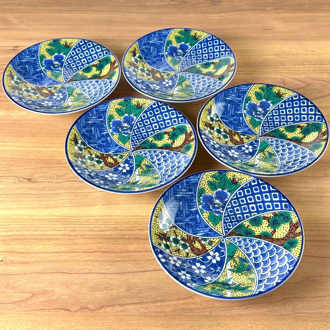 九谷焼 新品 5.5号皿揃 吉田屋松竹梅 中皿 5枚 - メルカリ