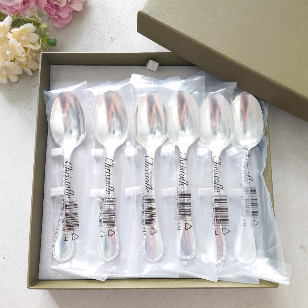 クリストフル パール コーヒースプーン 未開封 6点 紙箱入り - メルカリ