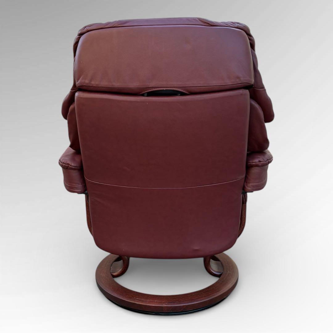 美品 EKORNES エコーネス ストレスレスチェア 皮革 北欧 ノルウェー