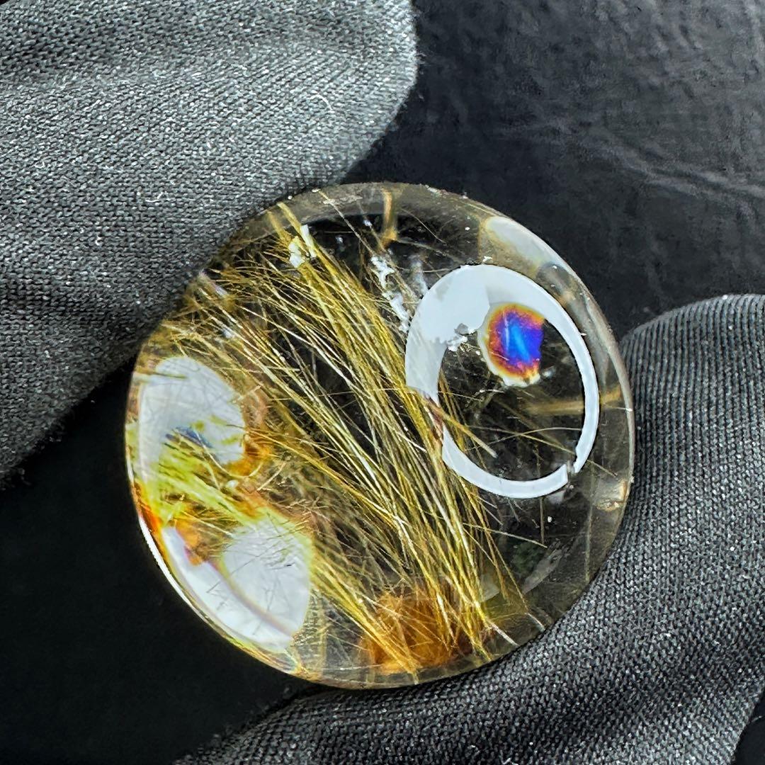 財運・金運・事業運up❗️】レインボー☆ルチルクォーツ丸玉 スフィア