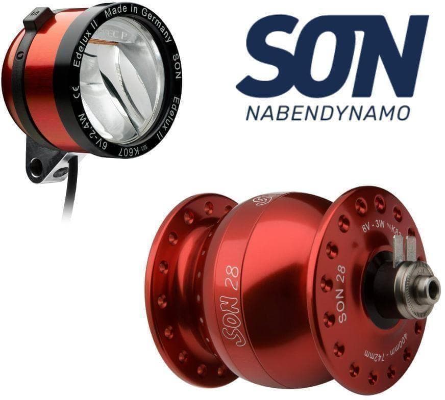SON EdeluxII SON28 赤 ダイナモ ライト セット - メルカリ