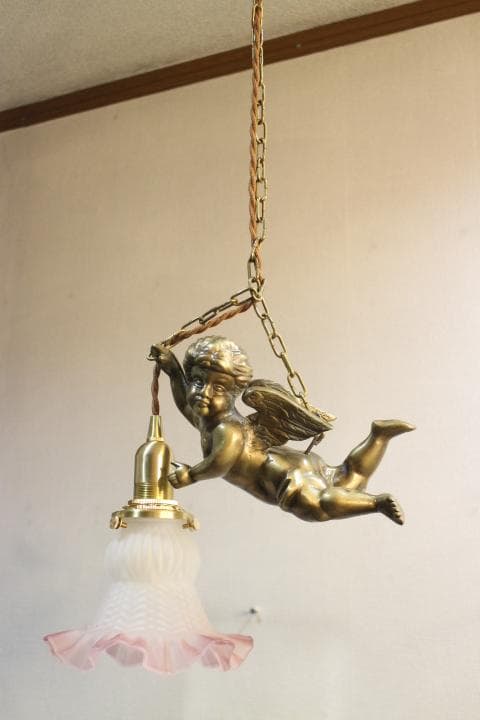フランス アンティーク 天使 エンジェル シャンデリア ペンダント