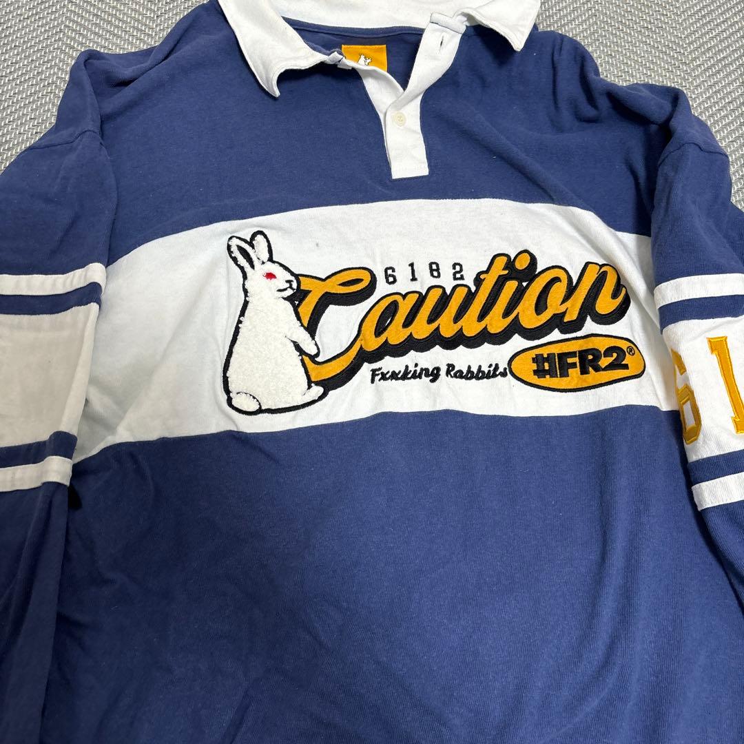 エフアールツー FR2ラガーシャツ XLサイズ パイルロゴ 色情兎 ラガー
