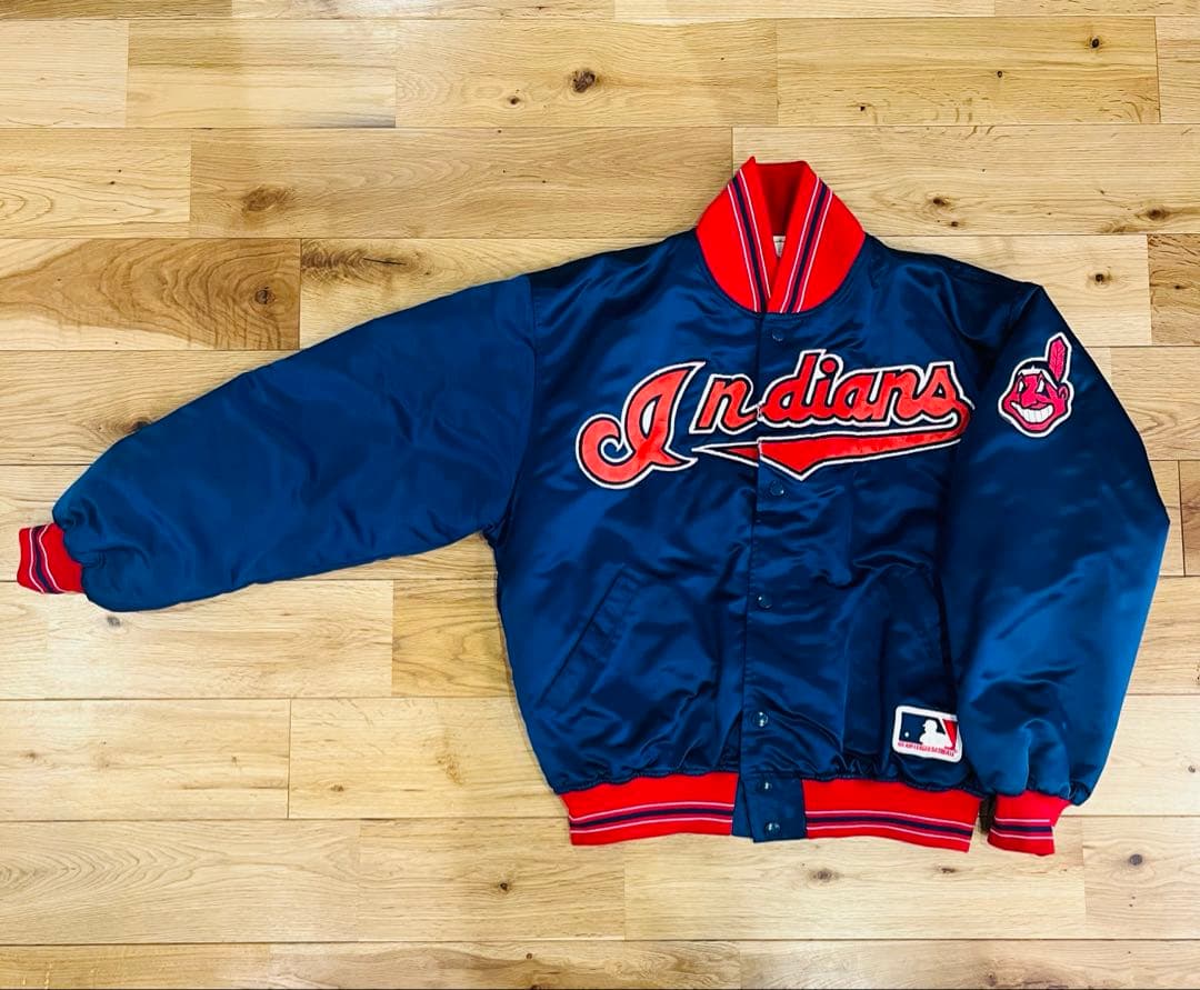 廃盤 90sインディアンズ 中綿 スタジャン MLB - メルカリ