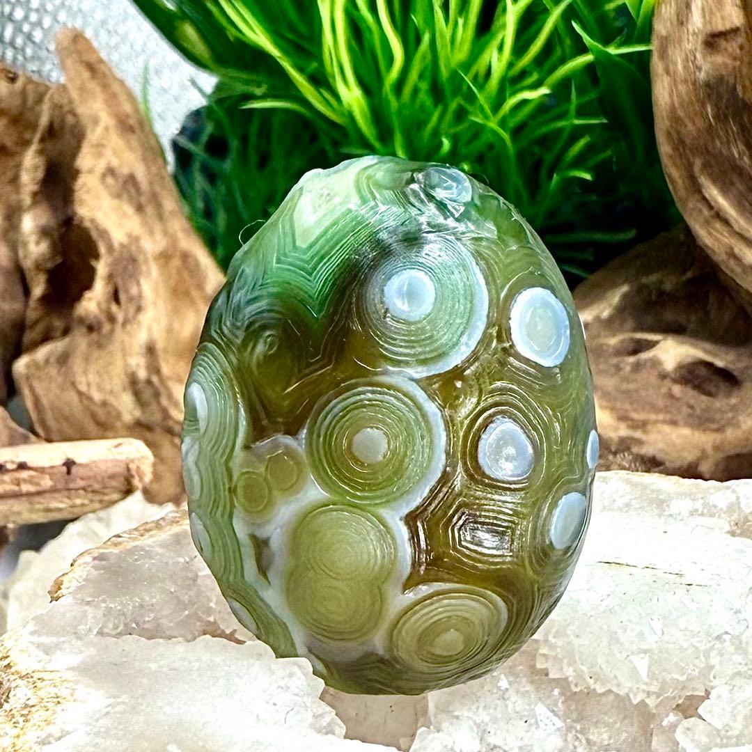 ゴビ石−1186 ゴビ瑪瑙原石 緑