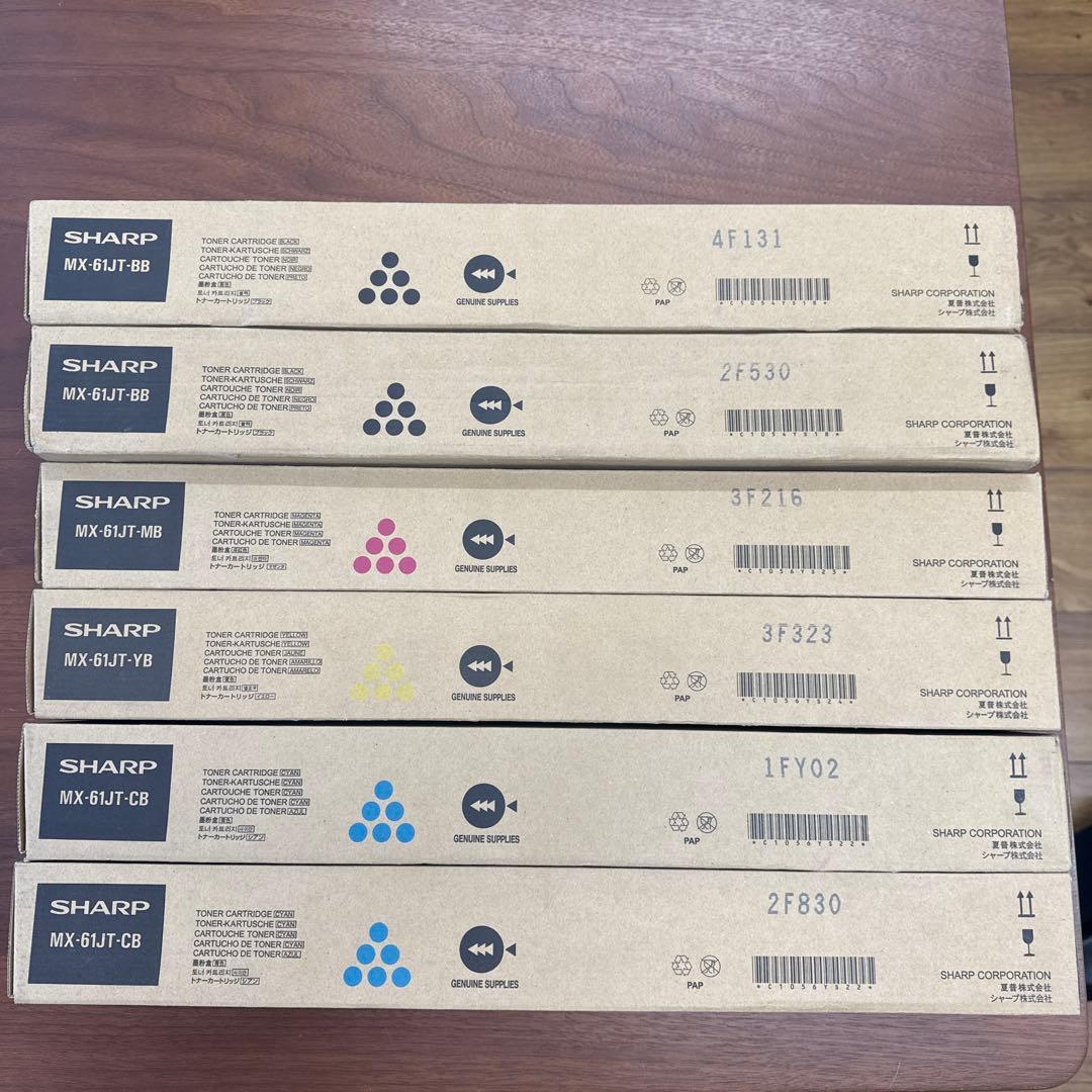 未使用 シャープ 純正トナー MX-61JT 4色6本セット - メルカリ