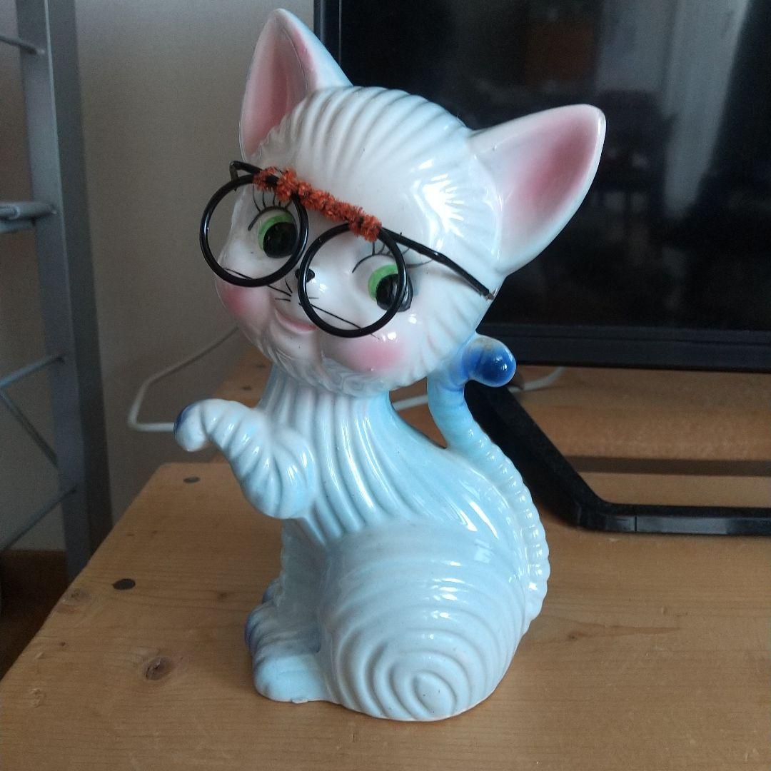 アンティーク 昭和 レトロ ねこ 猫 置物 陶器 - メルカリ