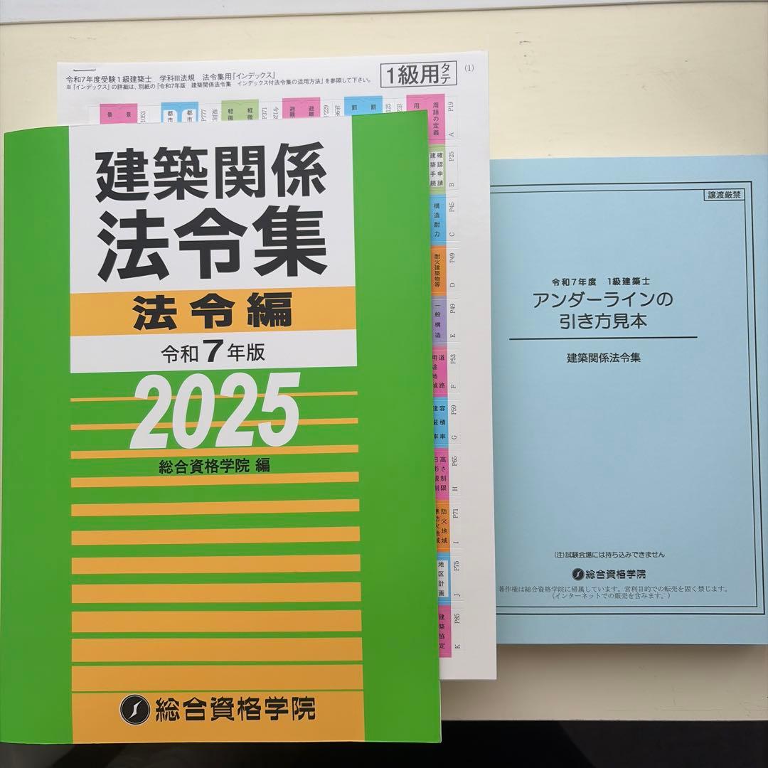 建築関係法令集 法令編 2025 令和7年版 インデックス 線引きガイドあり
