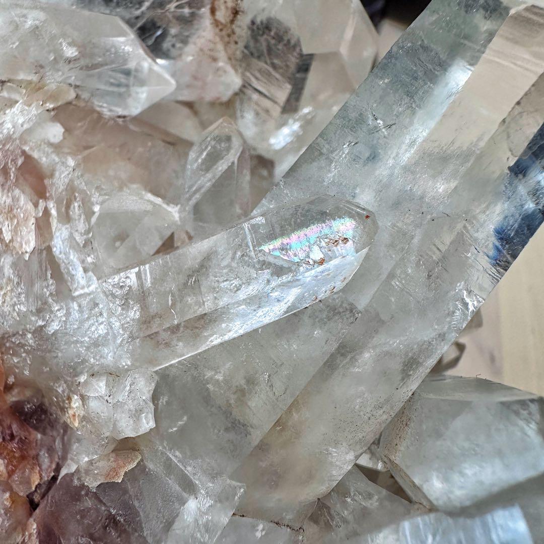 巨大❗希少高透明度❗️浄化❗️超強いパワー☆レインボー☆ヒマラヤクラスターA1407