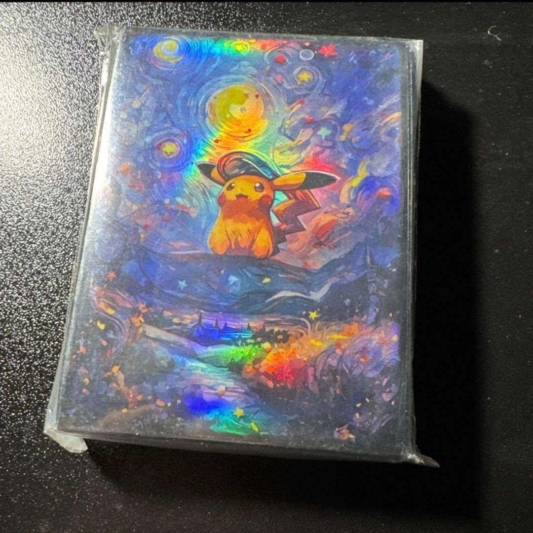 ピカチュウ スリーブ デッキシールド 星月夜 ゴッホ ポケモンカード