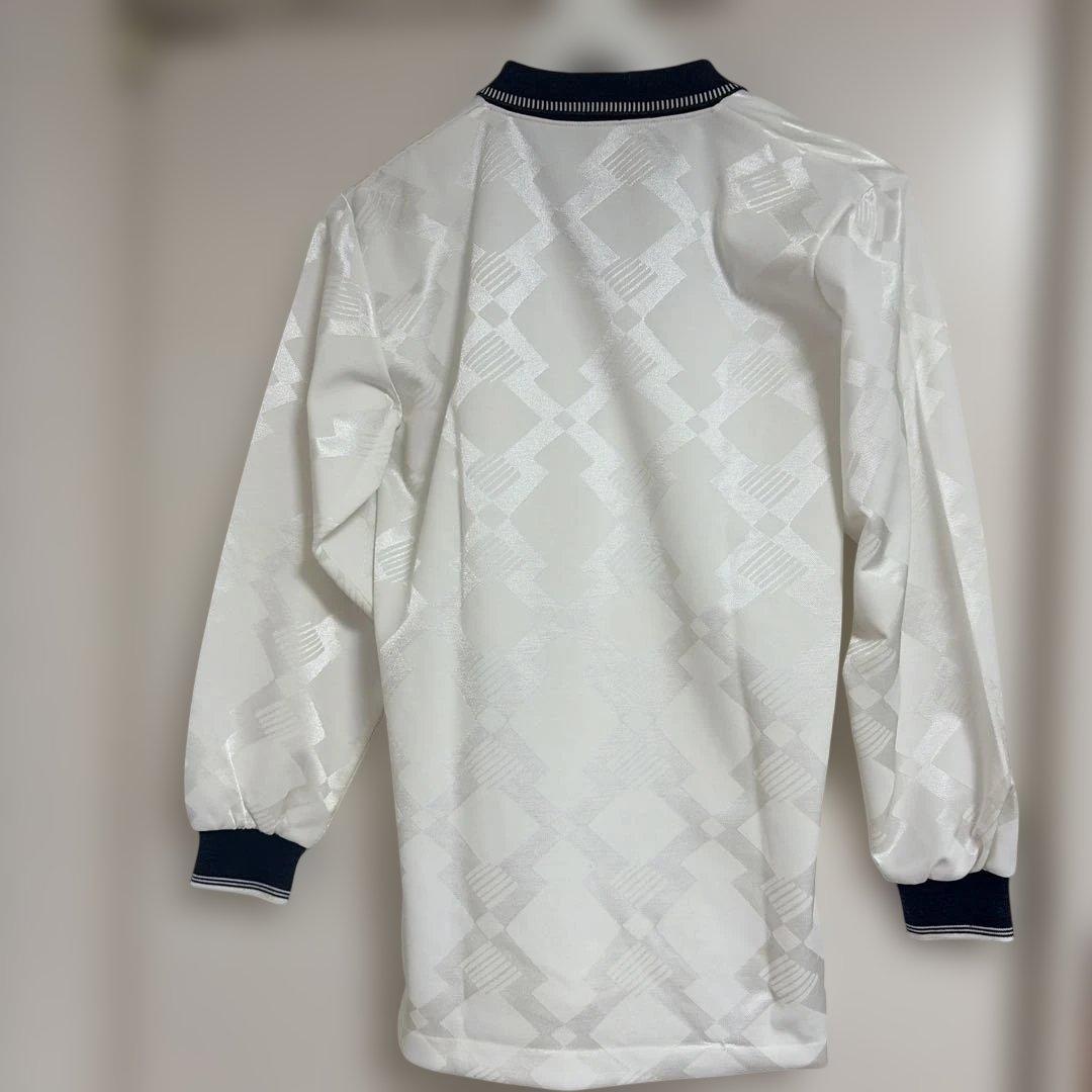 アンブロ イングランド代表 長袖 ゲームシャツ 白 s〜m位 90s 古着