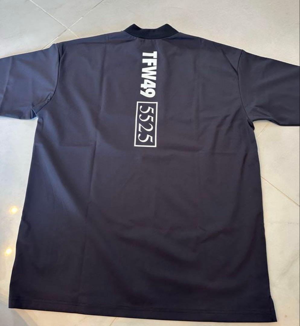 未使用　TFW49 × 5525 モックシャツ 新品未使用タグ付き TFW49 モックネック Tシャツ ブラック L ゴルフ