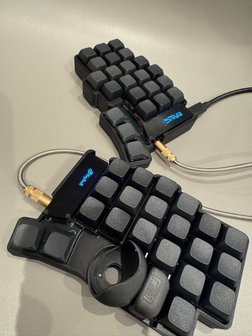 新品】keyball44 完成品 動作確認済み スモークアクリル 付属品付き