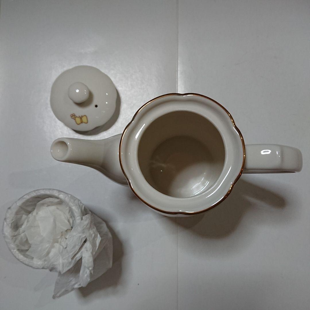 ティーセット バラ ホワイト 5点 ハローキティ × ローラアシュレイ