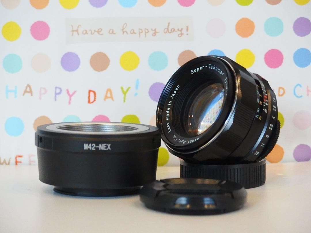 Super Takumar 55mm F1.8 SONY Eマウントアダプター付 - レンズ(単焦点