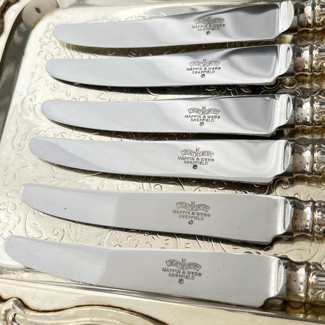 MAPPIN & WEBB】 マッピンアンドウェッブ ティーナイフ 6本組