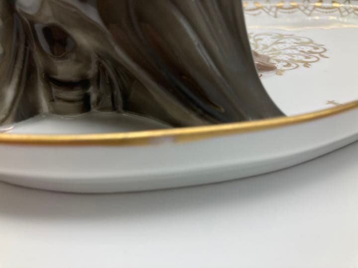 ローゼンタール オーバルプレート 鷺 フュギリン 金彩 ババリア