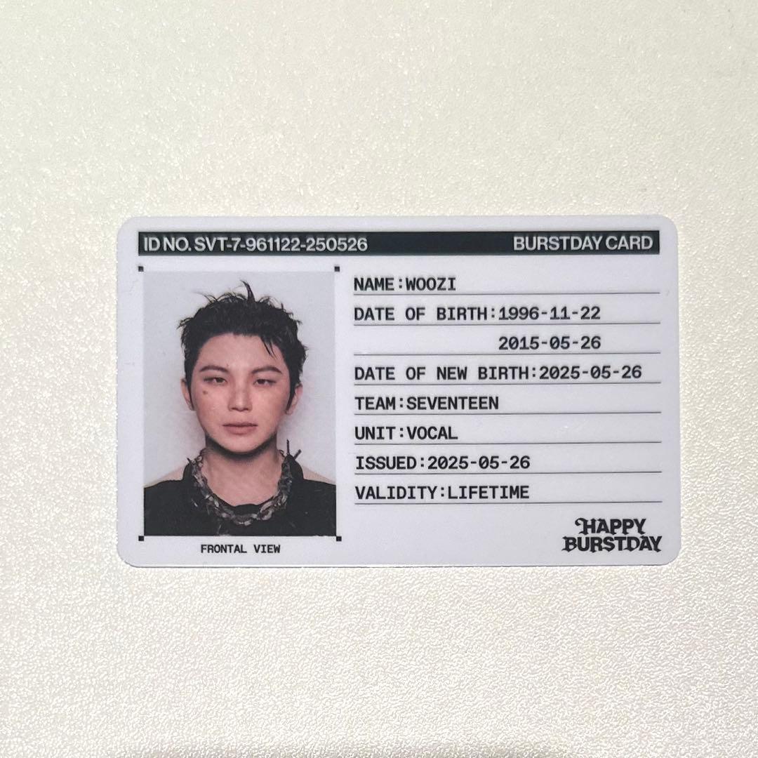 SEVENTEEN HAPPY BIRTHDAY IDカード ウジ - メルカリ