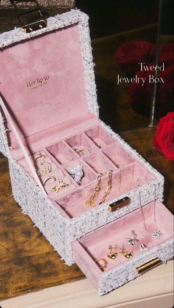 herlipto Tweed Jewelry Box - herliptoノベルティ ジュエリーボックス