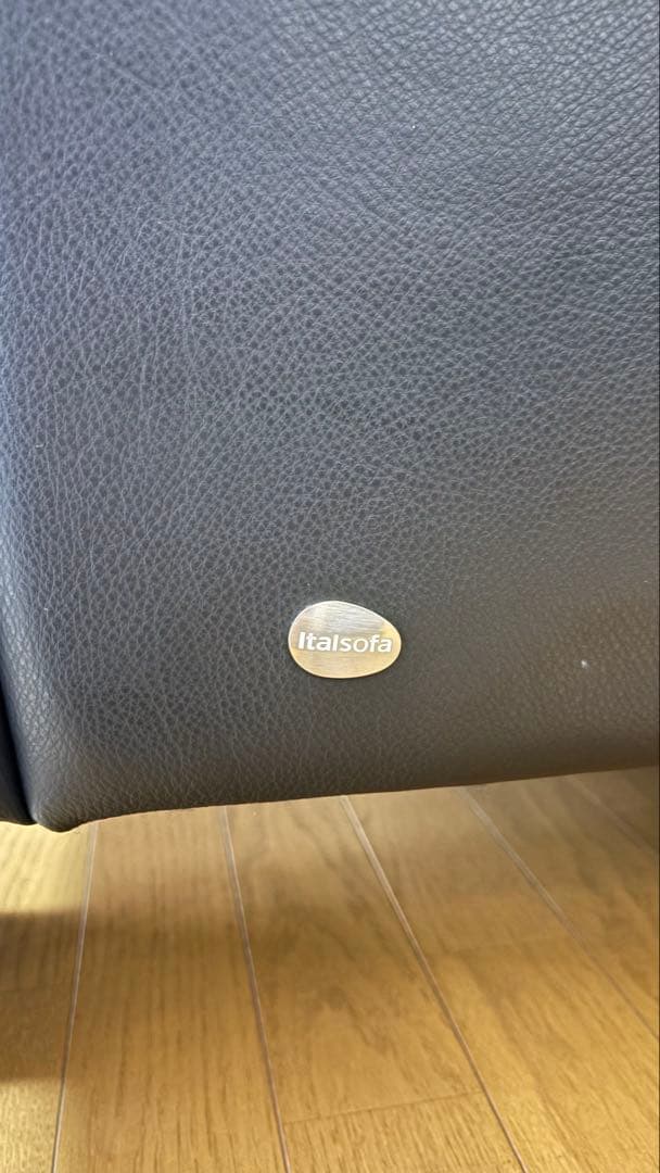 極美品】italsofa 黒レザー 2人掛けソファ - メルカリ