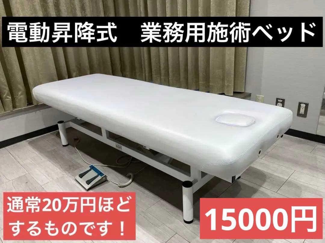 Hiro購入ページ　電動昇降式 業務用施術ベッド 2台　〜11/12 送料無料】 高田ベッド 電動昇降ベッド 医療用ベッド 【背上げ機能