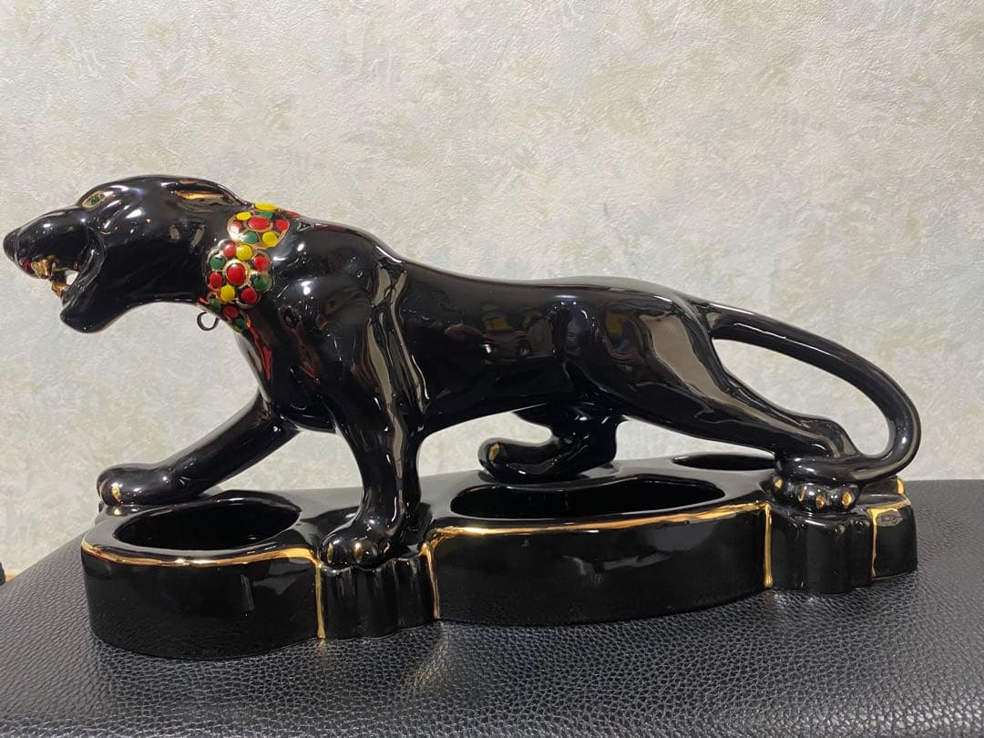 50s〜60s ヴィンテージ】ブラックパンサー 黒豹 オブジェ - メルカリ