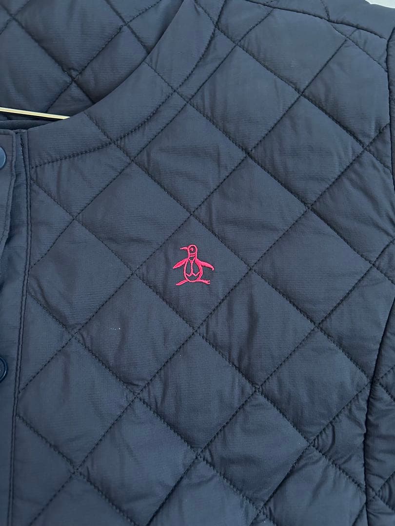 Munsingwearゴルフ美品ネイビー キルティングジャケット レディース サイズ：L MUNSING WEAR マンシングウェア キルティング 中綿 長袖