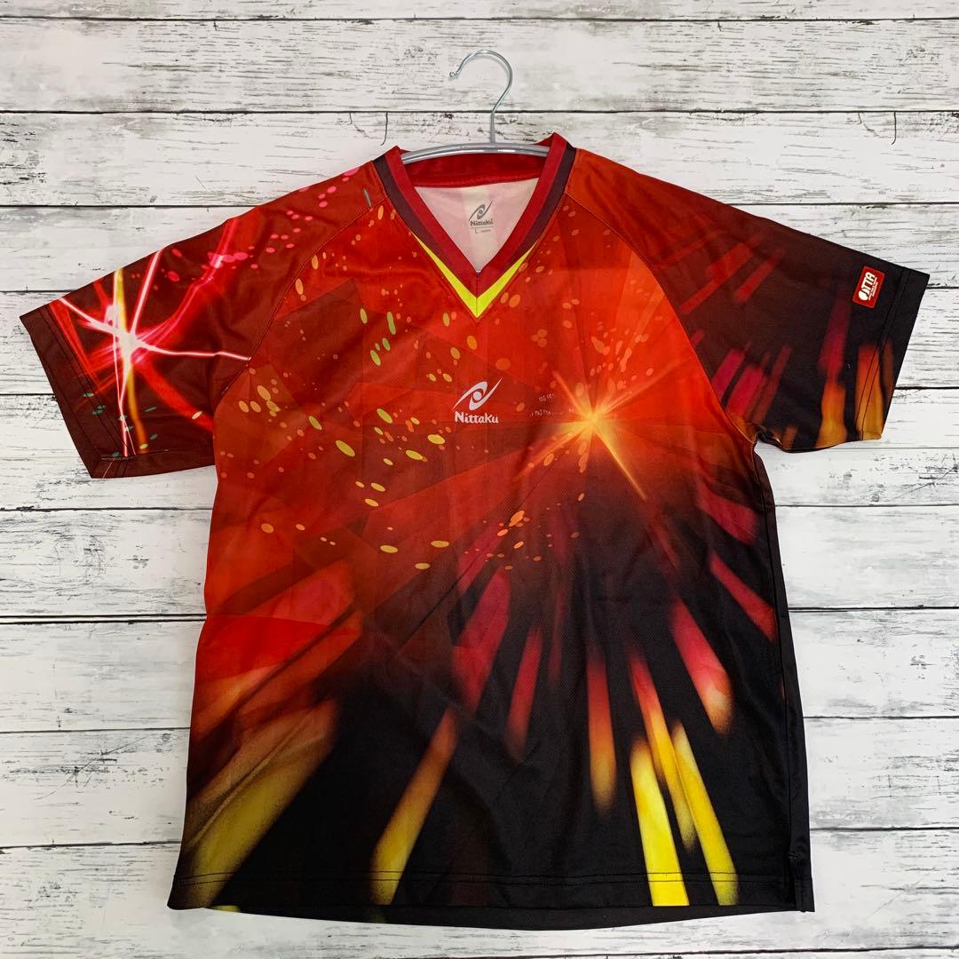 ニッタク nittaku 卓球 ユニフォーム ウェア L 赤 NW-2158 - メルカリ