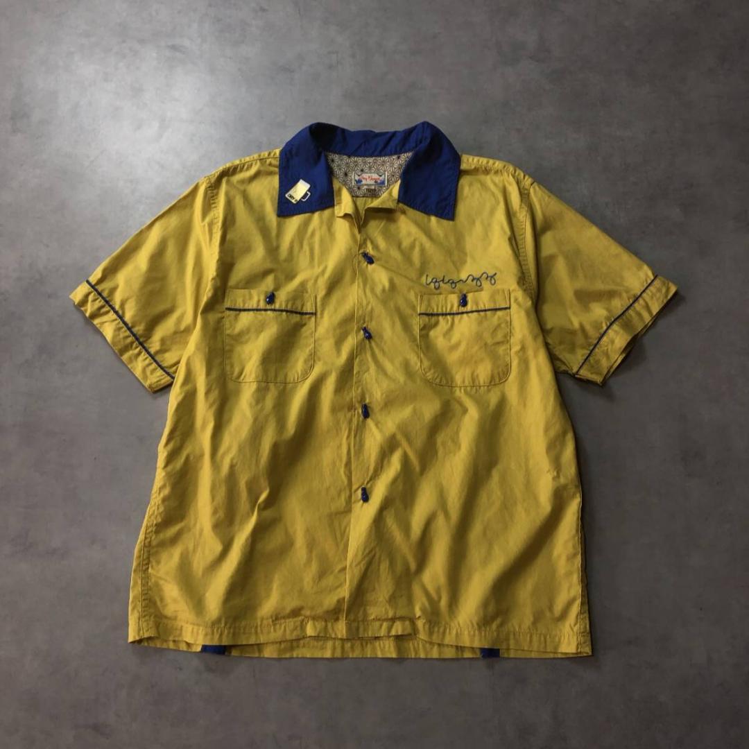 小型 レア！90s USA製HILTON ボウリングシャツ 紫