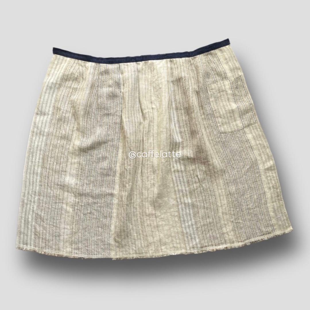 Vlas Blomme ヴラスブラム リネンストライプエプロン TOUJOURS