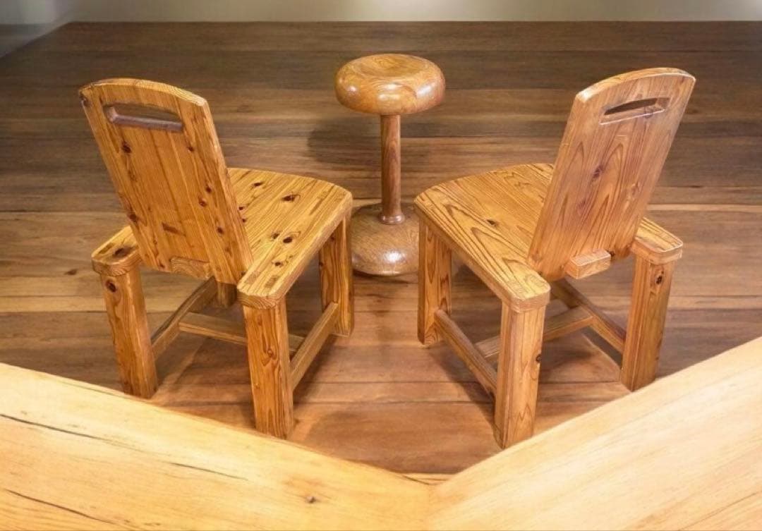 一生もの☆重厚ななウッドチェア（1脚） すべて木製 カントリー風のお