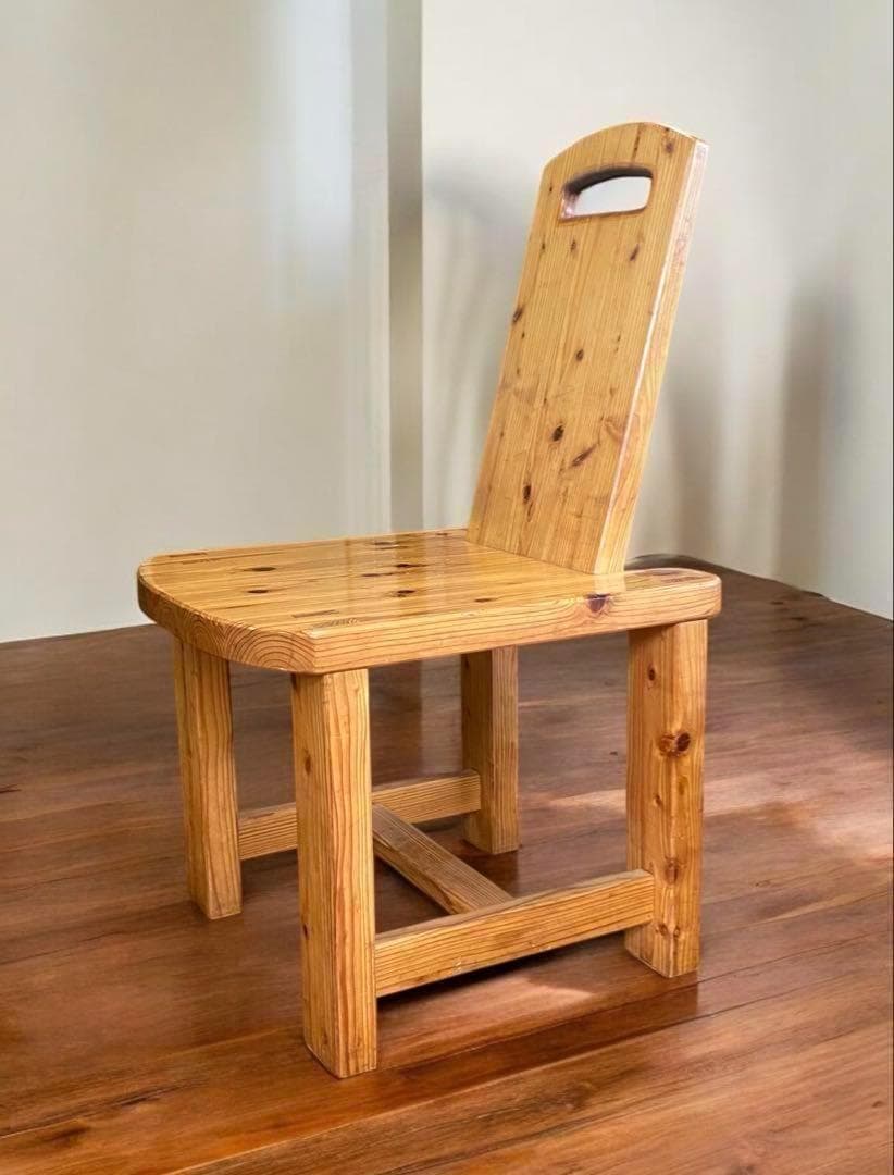 一生もの☆重厚ななウッドチェア（1脚） すべて木製 カントリー風のお