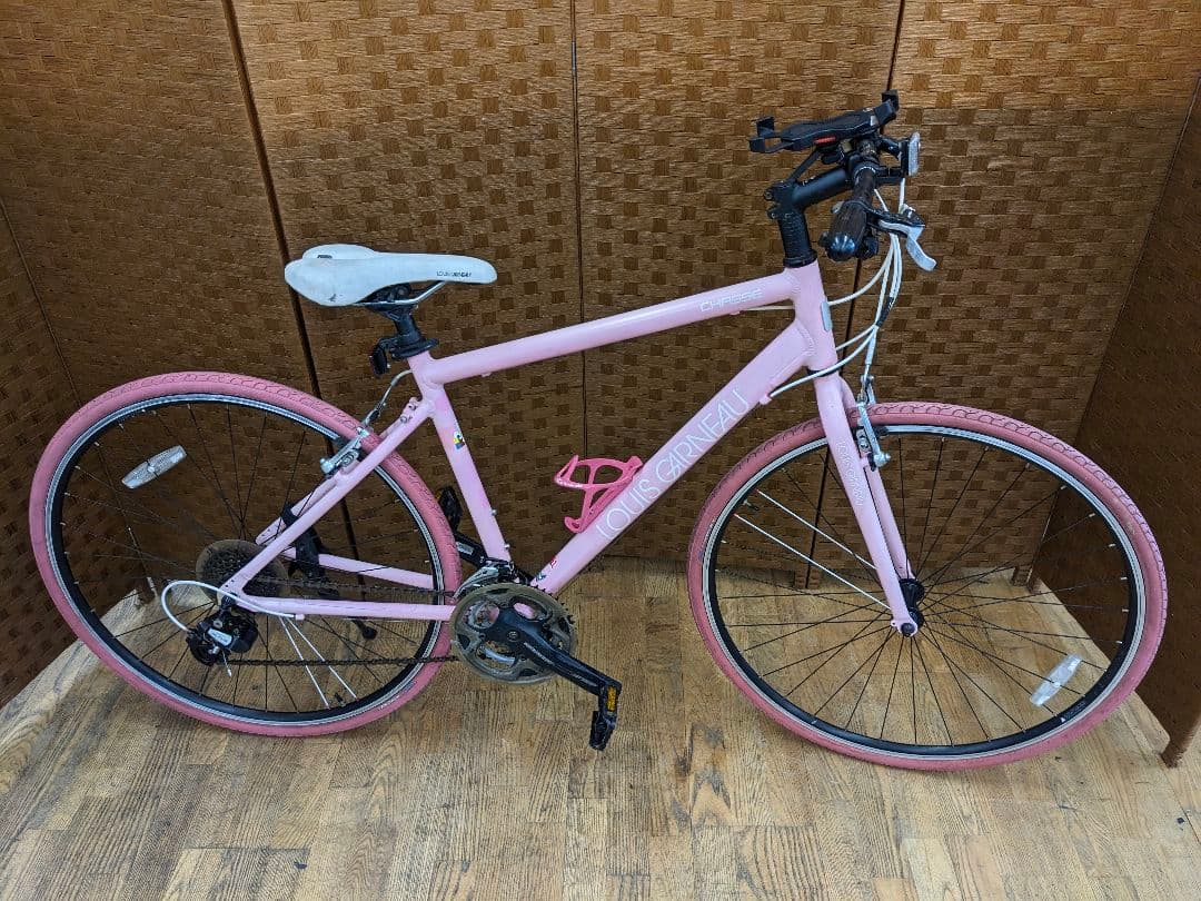 配送方法変更済み U065 クロスバイク 28インチ 3×8段変速 ピンク