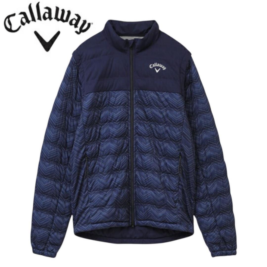 【美品】Callaway ゴルフ 中綿入りスターストレッチブルゾン ネイビー Callaway（キャロウェイ） キャロウェイゴルフ Callaway Golf スター