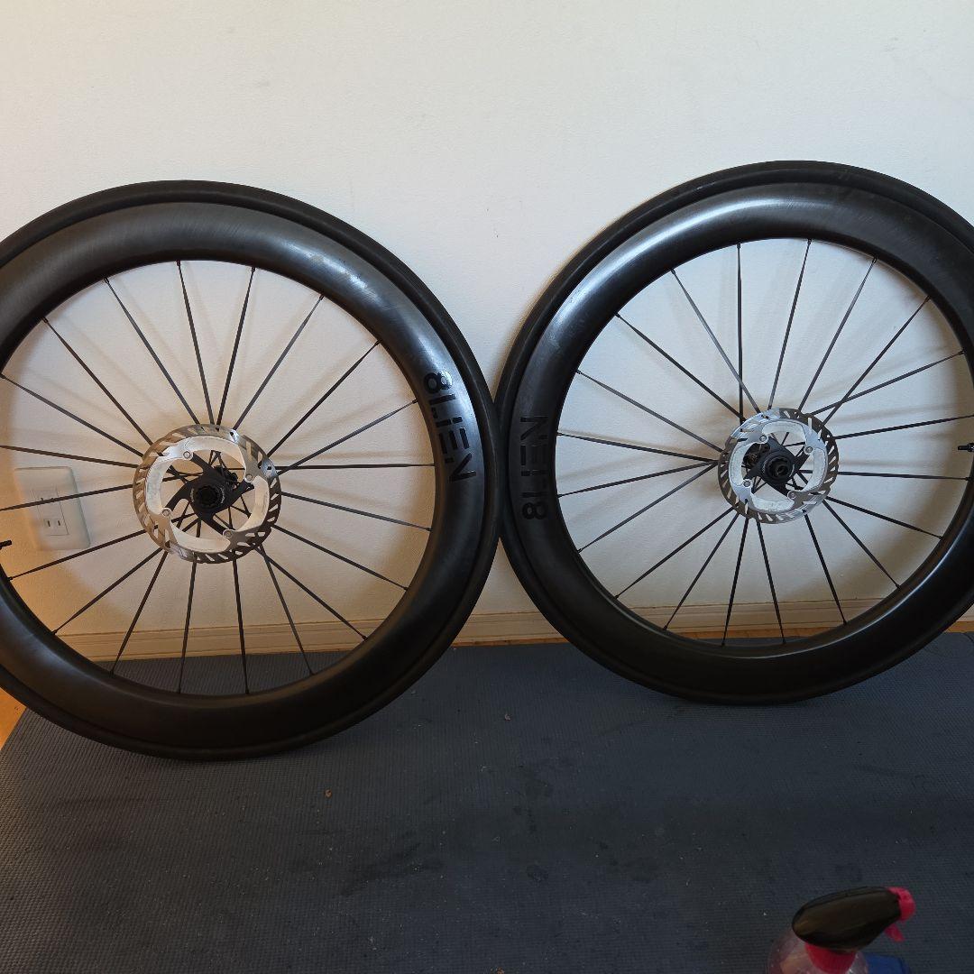 【未使用に近い】8lien L6Wカーボンホイール|GPタイヤ新品同様|即走行可 8LIEN エイリアン L6W Disc Carbon Wheelset (25MM Inner) ディスク