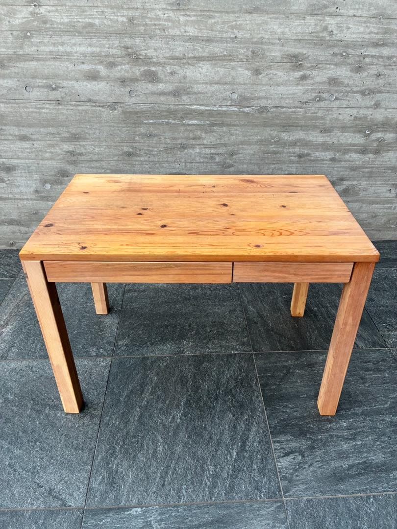 無印良品 学習机 木製デスク 引出し付き　廃盤品 廃盤 美品 無印良品 デスク 学習机 タモ 引き出し付き - メルカリ