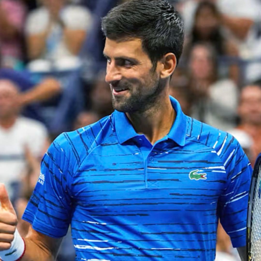 ラコステ ノバク ジョコビッチ テニスウェア ポロシャツ 青 - メルカリ