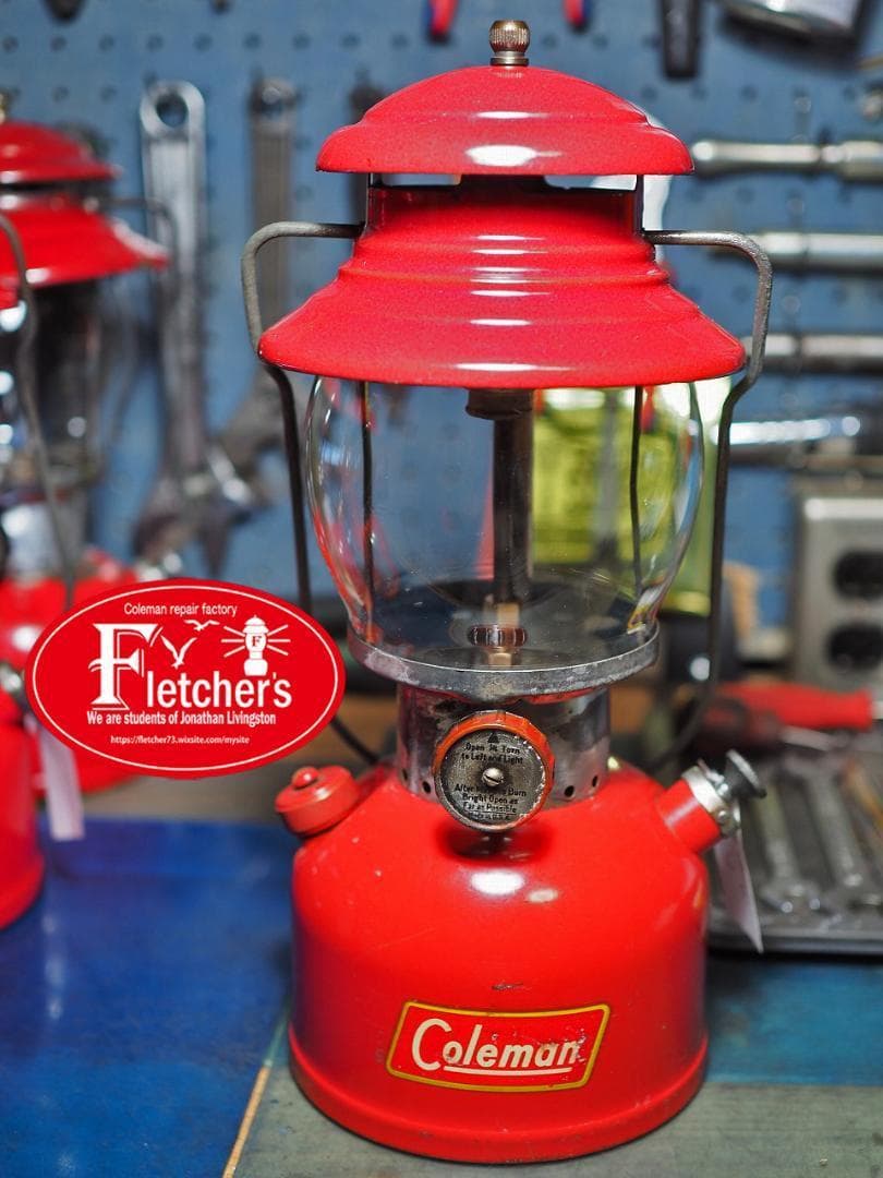 燃焼絶好調の陶器バーナー1954年8月 コールマン 200A ランタンs69 燃焼