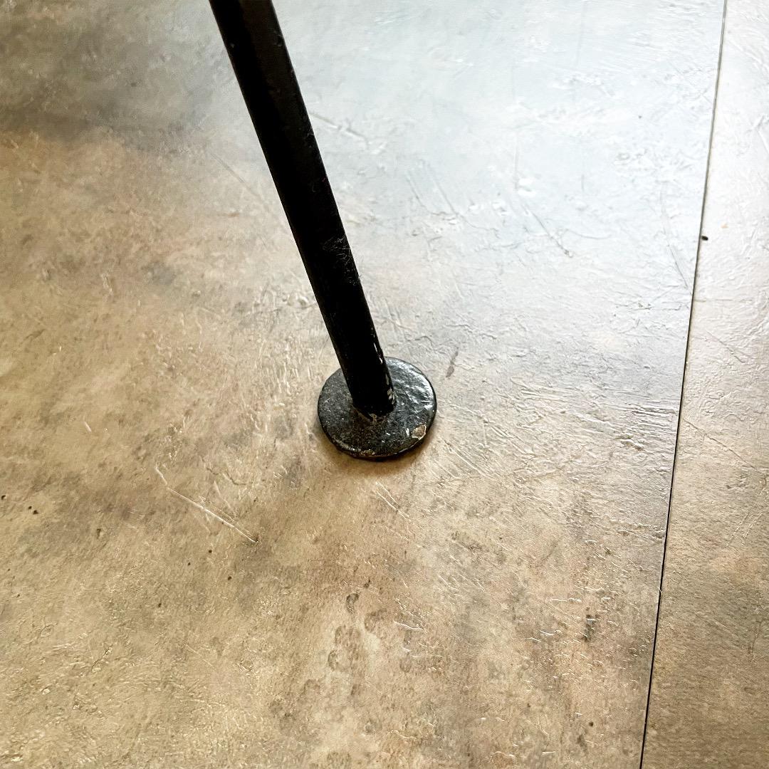 unico “EDDY” ガラス×アイアン ローテーブル 黒 透明 鉄