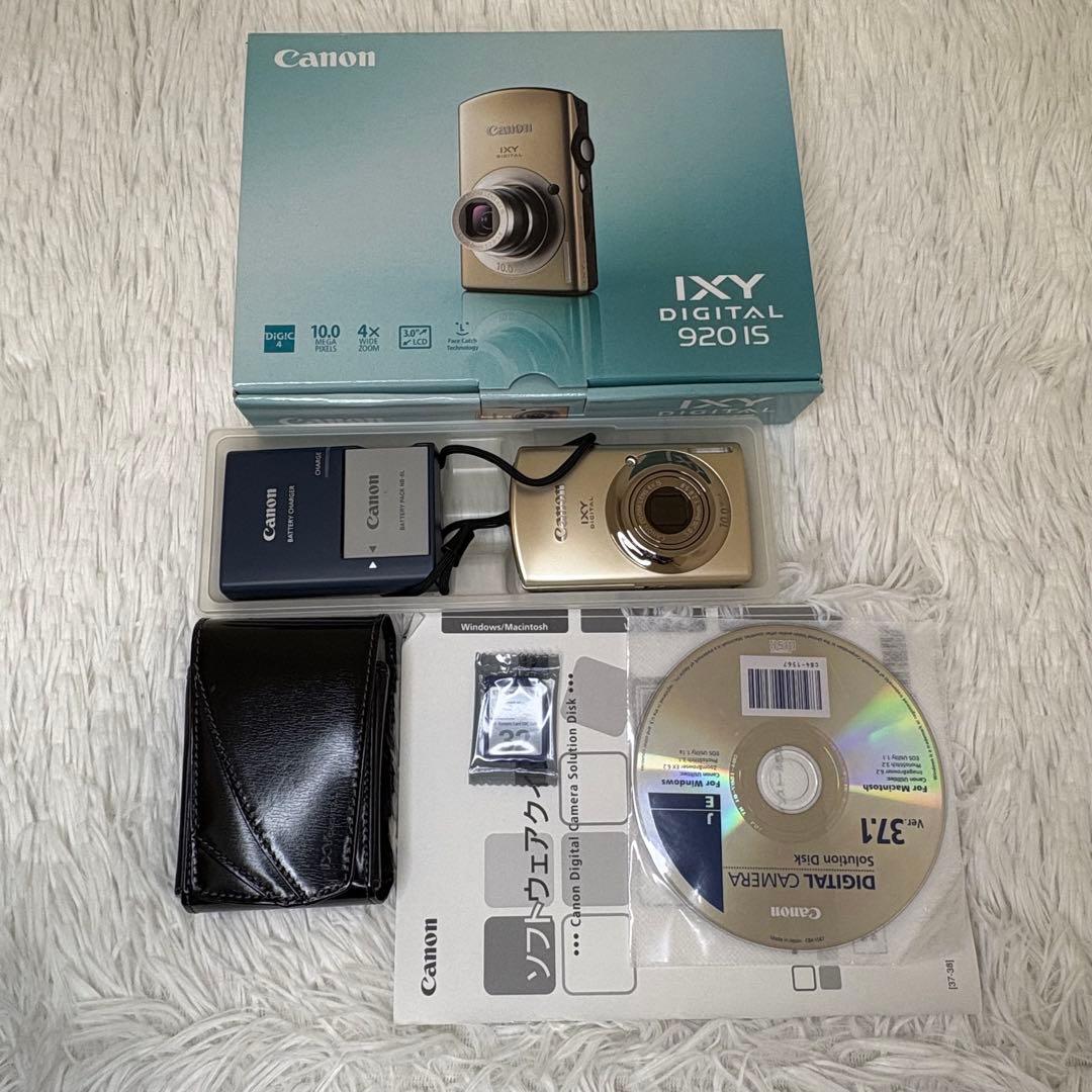 Canon IXY 920IS PC1308 充電器 箱 コンデジ 動作品